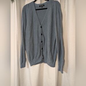 Cypress Links Cotton Blend Baby Blue Cardigan Sweater Size Large